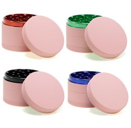 The latest 63X48mm Smoke grinder four -layer aluminum alloy outer pink cigarettes many style choices support custom LOGO