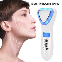 Electric Beauty Instrument Ultrasound Ion Face Lift Facial Clean Anti-aging Wrinkle Removal cold and hot compress Device 220516