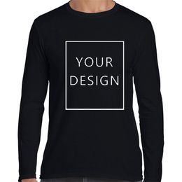 Your OWN Design long-sleeves t-shirt man Brand /Picture Custom Men tshirt DIY print Cotton T shirt men tee shirt 220609