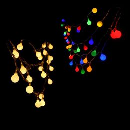 Strings Plug LED Christmas Light String Frosted Ball Decoration Lights Chandelier Bar Festival LightingLED StringsLED