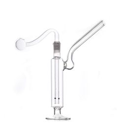 10mm Smoking Water Pipe Glass Oil Burner Bong Hookah with Base Recycler Ashcatcher Bongs 10pcs