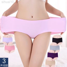 3Pcs strings thong woman underwear women Seamless Briefs For Women Plus Size Underwear 2XL 3XL 4XL Women Cotton Briefs Comfort Intimates L220801