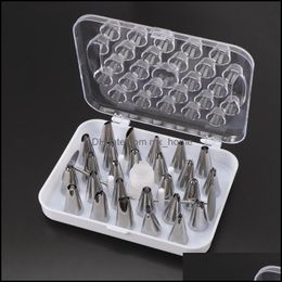 Baking Pastry Tools Bakeware Kitchen Dining Bar Home Garden 29Pcs Cake Cream Decoration Tips Set Stainless Steel Icing Pi N Dh1Xl