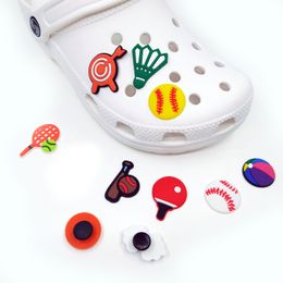 moq100pcs sports football croc charms basketball Soft Pvc Shoe Charm Accessories Decorations custom JIBZ for clog shoes