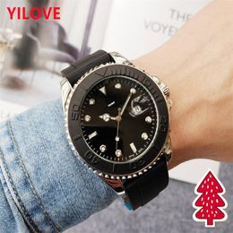 Top Quality Men Round Dial Watch Japan Quartz Imported Movement Clock Chronograph Montre De Luxe Mens Waterproof Calendar Rubber Strap Wristwatches