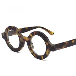 Occhiali da sole rotondi retrò da donna montatura per occhiali moda leopardo champagne occhiali trasparenti anti-Blu-Ray occhiali per computer ottici da uomo