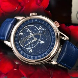 Men's Business Style Classic Watch Quartz Mechanical Automatic Movement Luxury Clock Leather Wristband Sports Waterproof Military Wristwatch
