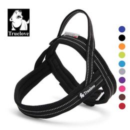 Truelove Soft Mesh Padded Nylon Dog Harness Vest Reflective Security Dog Collar Easy Put On Pet Harness 24% Discount 5 Colour 201101
