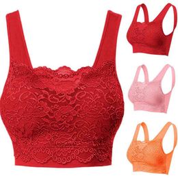 Seamless Bra With Pads Plus Size s For Women Active Wireless Push Up Big Vest Sports L220726