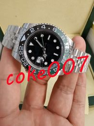 2022 A brand-new mens gmt watch 41mm Green black ceramic Sprite circle Mechanical Automatic Sapphire mens men Wristwatch left-handed