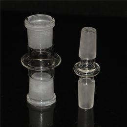 10 Styles Glass Adapter 7cm Hookah Bowl Adaptors 14mm-14mm 18-18mm Female 14-18mm male glass converters adapters for bong water pipe oil rig