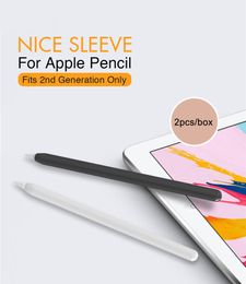 2pcs/Box Stoyobe Ultra Thin Silicone Nice Sleeve For Apple Pencil 2nd Generation ONLY Protective Cover