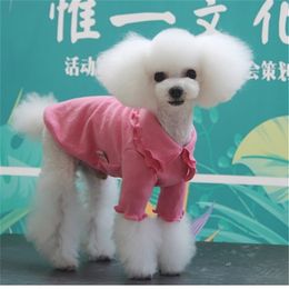 Small Dog Clothes Autumn Winter Pet Outfit Cat Puppy Shirt Pyjamas Chihuahua Yorkie Poodle Bichon Pomeranian Pet Clothing Tshirt 210401