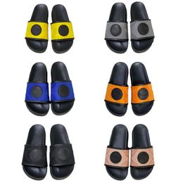 Slides Sandals Designer Women Men Slipper Rubber Nylon Flat Bot Flip Flops Fashion Beach Shoes with Box No345