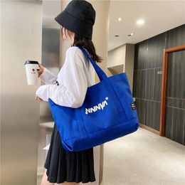 Evening Bags Women Canvas Shopping Bag Large Capacity Student Books Female Cloth One Shoulder Tote Reusable Shopper