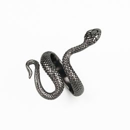 Creative Spirit Snake Ring Gothic Personality Zodiac Male Opening Ring 100Pcs/Lot