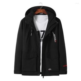 Oversized Mens Autumn Men Hooded Jackets Coats Male Running Outerwear Outdoor Sportswear Brand Zipper Clothing Plus Size 8XL