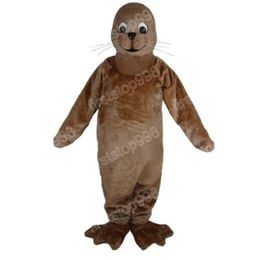 Halloween Brown Seal Mascot Costume Cartoon Anime theme character Adults Size Christmas Outdoor Advertising Outfit Suit