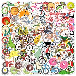 New Sexy 50pcs Creative Bicycle Graffiti Cartoon Stickers Decals DIY Bike Luggage Skateboard Laptop Scrapbook Sticker Ins Kid Classic Toy