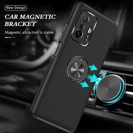 Shockproof Armor Cases for Xiaomi mi 11t Pro 10t Lite Metal Ring Holder Protective Cover For Mi 10t Pro Coke Deep