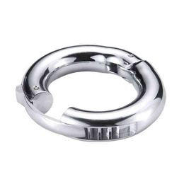 Nxy Cockrings Adjustable Cock Ring Male Scrotum Pendant Stainless Steel Penis Rings Delay Ejaculation Stretch Balls Stretcher Sex Toys for Man 220505