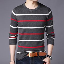 Men's Sweaters Pullover Men Brand Clothing 2022 Autumn Winter Wool Slim Fit Sweater Casual Striped Pull Jumper MenMen's