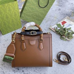 7A Quality Designer Luxury Bag Diana Bamboo Mini Tote Top Handle Purse Genuine Leather 702732 Canvas Razor fashion crossbody totes Hobo bags