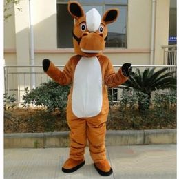 Hallowee Brown Horse Mascot Costume Cartoon Anime theme character Carnival Adult Unisex Dress Christmas Birthday Party Outdoor Outfit