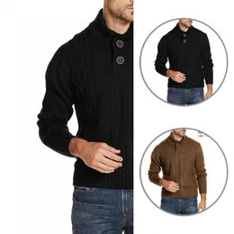 Men's Sweaters Skin-friendly Great Solid Color Slim Winter Sweater Pullover Men Top Argyle Pattern For Daily WearMen's