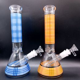 10 inch Beautiful Mini Glass Water Bong Hookahs with Imitation Cloth Design Smoking Pipes with 18mm female