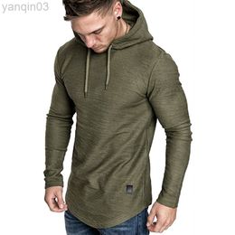 2022 New Men Solid Colour Sweater Fashion Men Hoodie Spring And Fall Winter Hip Hop Hoodie Male Long Sleeve M-3XL L220801