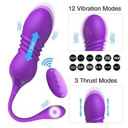 sexy Toys Wireless Remote Control Vibrators For Women Jump Egg Female Vaginal Massager Telescopic Vibrating Thrusting Panties Beauty Items