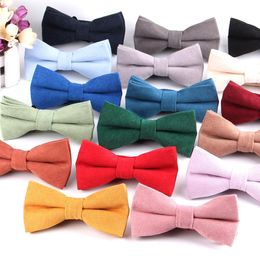 Candy Colour Men Bow Tie Classic Shirts Bowtie For Bowknot Adult Solid Ties Butterfly Cravats Wedding