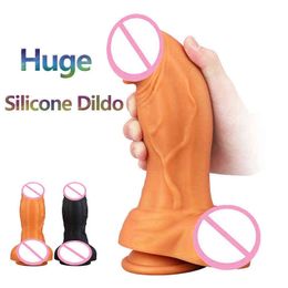 Nxy Dildos Dongs Huge Realistic Fake Dick Female Masturbation Tools Suction Cup Adult Erotic Sex Toys for Women Anal 220511