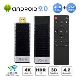 android mini tv Australia - 4GB 32GB Mini TV Stick X96S Android 9.0 DDR4 Amlogic S905Y2 2.4 5G Dual WIFI BT 4K HD Smart Android TV Box PK H96 X96 MAX mini PC 294P