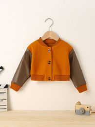 Toddler Boys Color Block Bomber Jacket SHE