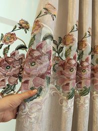 Curtain & Drapes European Style Curtains For Living Dining Room Bedroom Embroidery BlackoutCurtain