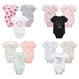 born Baby Girl Clothes Short Sleeve /set Cotton Clothes Set body baby Jumpsuit Born Baby Boy Clothing LJ201221