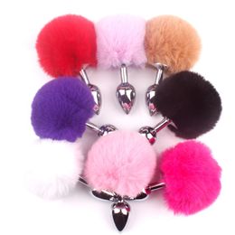 Multicolor Plush Tail Metal Backyard Plug sexy Toys Anal For Woman Men Couple Cosplay Game y Shop Adult