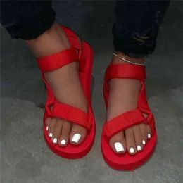 Women Summer Soft Slip Sandals Woman Buckle Strap Foam Sole Durable Ladies Outdoor Casual Beach Shoes 210520