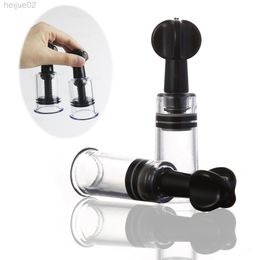 Adult Plastic Nipple Suction Cups Sex Toys Clear Black Rotating Vacuum Twist Breast Sucker Women Men Breasts Enlarger Pump Products L220808