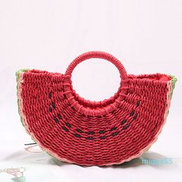 Fashion Handbags Ladies Designer Bags Classic Large Handwoven Mixed Colour Watermelon Shape Luxury Jewellery Wallet Coin Purse Shoulder Bag