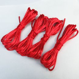 2.5mm Red Color Rope Cord For Handmade Braided Pendant Necklaces Beaded Bracelets Jewelry Findings Accessories