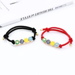 Link Chain Fashion Love Transfer Couple Bracelet Combination Red And Black Rope A Pair Of Men's Women's Bracelets Fawn22