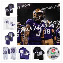 Xflsp Mens Custom College Washington Huskies Football Jersey 3 Jake 25 Ben Burr-Kirven 56 Nick Harris 99 Greg Gaines 88 Drew Sample 17 Tevis