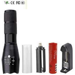 New Z10 LED Flashlight 18650 XM-L L2/T6 5000 5 Mode Led Zoomable Light Zoom Torch Waterproof Flashlights For 3x AAA or 3.7v Battery