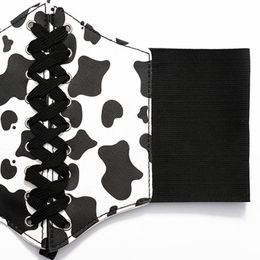 Belts Sexy Corset Underbust Women Elegant Curve Shaper Modelling Strap Slimming Waist Belt Cow Print Bustiers