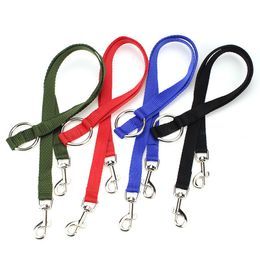 10pcs Double Nylon Dog Walking Leashes Couple Puppy Dog 2 Way Collar Leash Pet Traction Lead Rope Belt