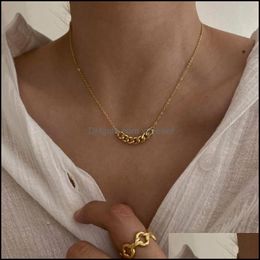 Pendant Necklaces Pendants Jewellery Minimalist Gold Sier Thick Cuban Chain For Party Drop Delivery 2021 I7Xdn