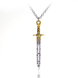 -12 piezas Percy Jackson Mar de monstruos Collar de colgante de espada para hombres y mujeres joyas al por mayor